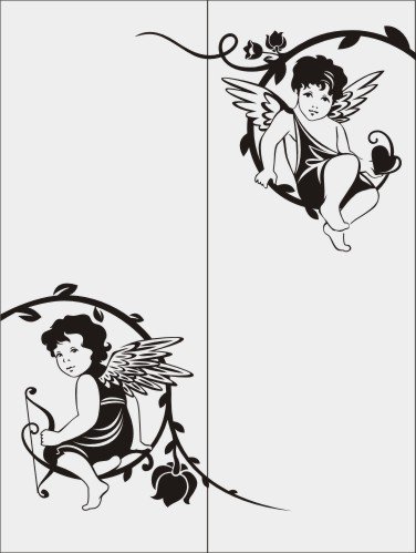Пескоструйный рисунок Ангелы Феи 15